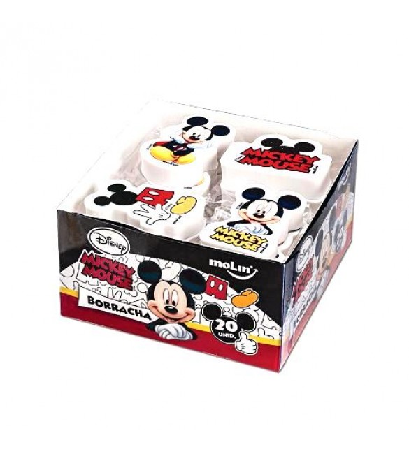 Borracha Mickey: Caixa Com 20 Unidades Sortidas
